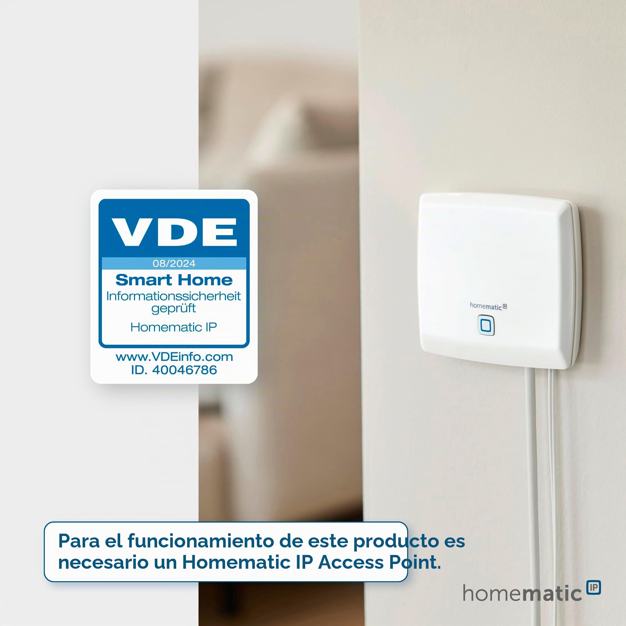 Homematic IP Smart Home 161046A0 - Termostato Digital Puro para radiador, Control por aplicación, Alexa, Google Assistant, fácil instalación, Ahorro de energía | Smart Home, termostato digital, control por aplicación, Alexa, Google Home, fácil instalación