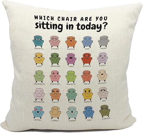 Funda de almohada de salud mental, superpoderes de salud mental, regalos de concientización sobre la salud mental, 18 x 18 pulgadas, funda de cojín