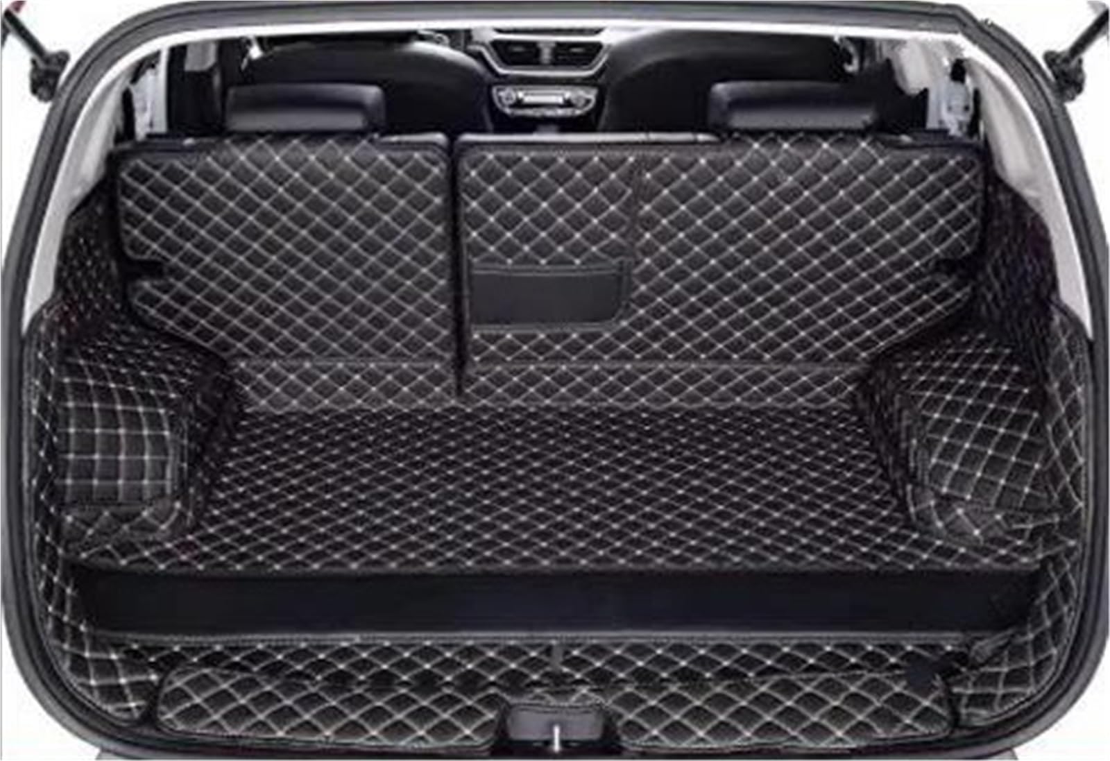 Vasca Custodia Per Baule Per Kia Per Sorento 5 Posti 2015-2018 Copertura Completa Tappetino Per Bagagliaio Protettivo Auto Cargo Liner Accessori Interni(Black beige 3,2018)