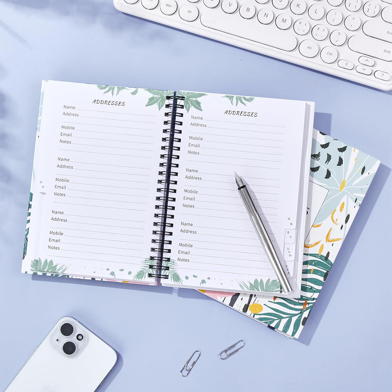 JUBTIC Address and Password Book with Alphabetical Tabs 5.2" x7.7" image 3
