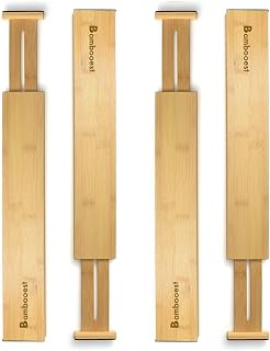 Bambooest Drawer Dividers Organizers Expandable Drawer Organization Separators f - Compare price