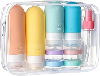 Travel Bottles 16pcs | TSA Approved Leak-Proof Silicone Containers | Wide-Mouth Design for Shampoo/Lotion/Sunscreen/Toilet...