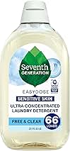 Seventh Generation EasyDose Laundry Detergent, Ultra Concentrated: 66 Loads, Free & Clear Designed for Sensitive Skin, 23.1 Fl Oz