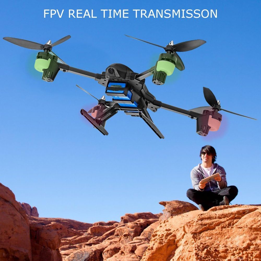 Contixo F6 RC Quadcopter Racing Drone 2.4Ghz 720P Rotating HD Video WiFi Camera Live FPV Headless Mode 2 Batteries Included 18min Fly Time VR Compatible - Best Gift