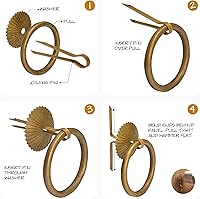 Vista 7 de Hardware Philosophy Ring Brass Tiradores de 3 pulgadas – Juego de 2 – Arquitectónico, Diseño de Interiores, Muebles Personalización Hardware