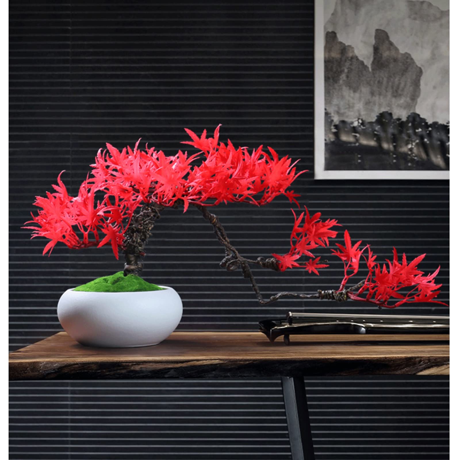 HCZKIUJY Artificial Bonsai Tree Artificial Bonsai Tree, Fake Plant Decoration, Potted Artificial House Plants, Desktop, Garden, Home Decor Fake Plant Decoration