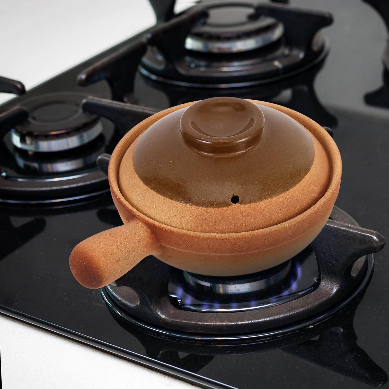 Casseruola in Ceramica 850ml con Manico, per Zuppe e Riso