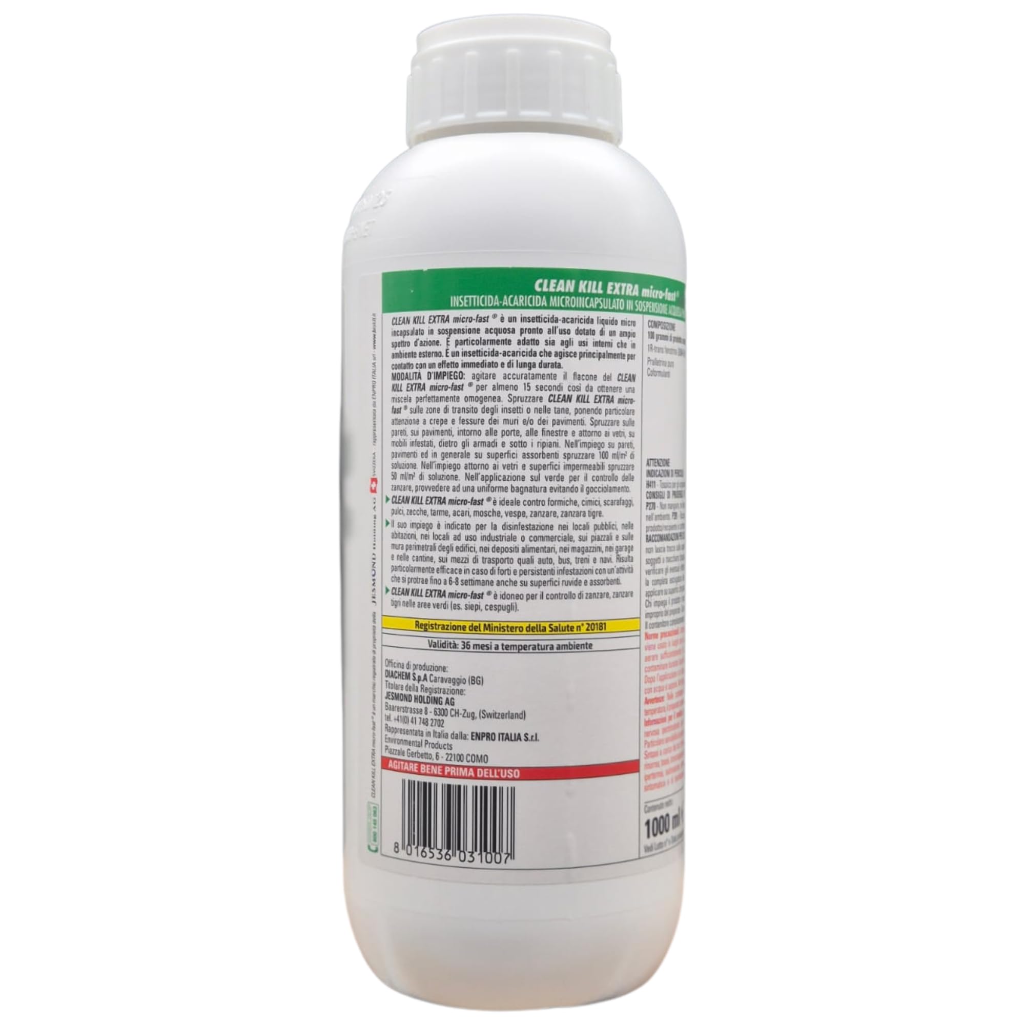 Kit Biokill Insetticida Ecologico Clean Kill Extra Micro Fast No Gas a Base Acquosa, Spray da 375ml + Ricarica da 1LT + OMAGGIO 100pz Guanti HDPE Monouso (1 Spray+1 Ric+1CF Guanti)