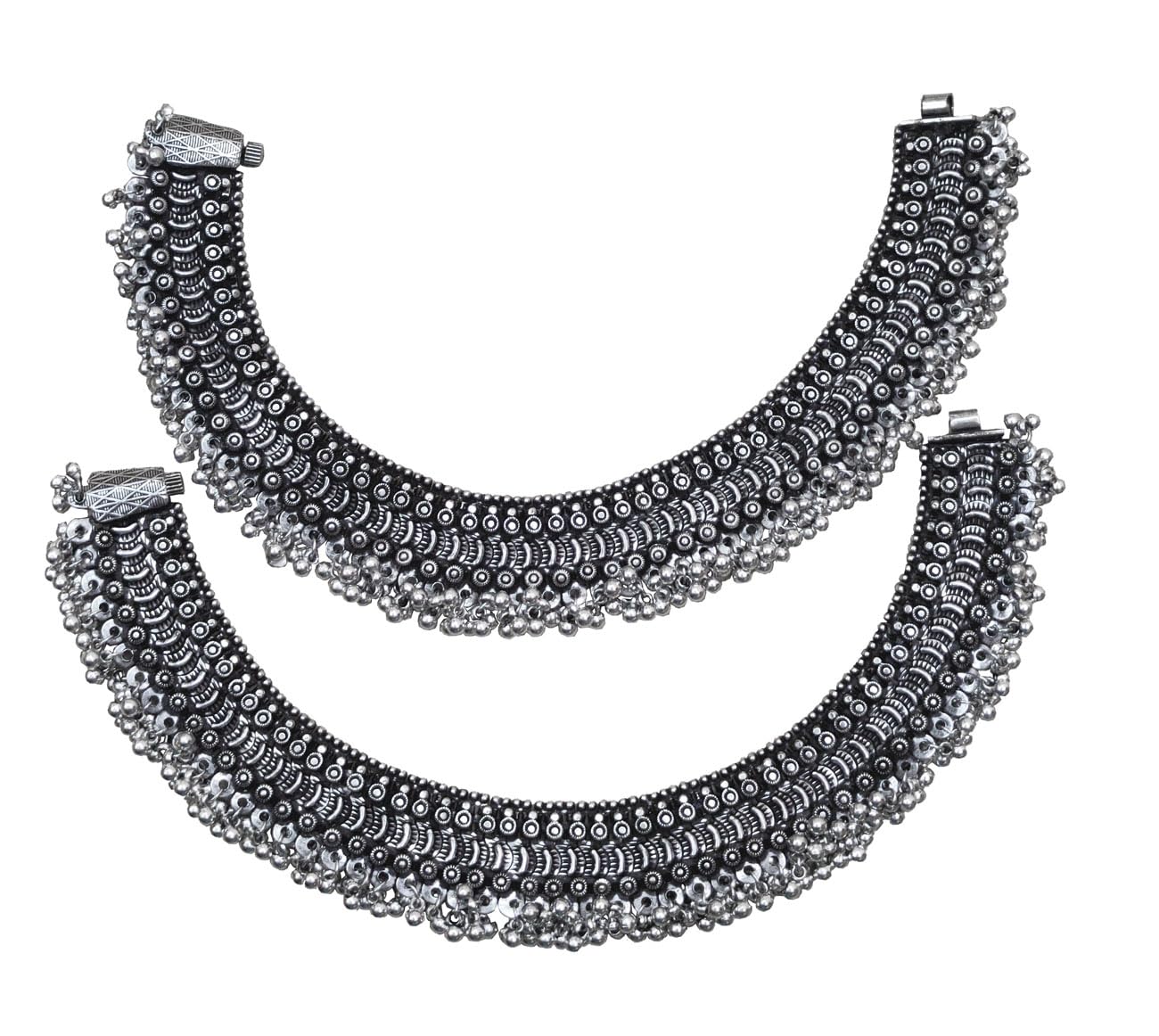 Fuschianet Foot Kada Payal/Anklet/Pajeb/Payjeb/Painjan/Nazariya/Anklet Bracelet/Pattilu for Women and Girls-image-24
