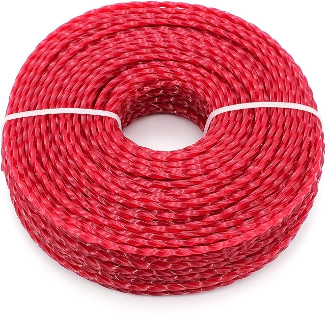3.0mm Nylon grass Trimmer Line Brush Cutter Wire Heavy Duty Strimmer Core String for Over Grown Grass and Weeds (Twist, 3mmx73m)