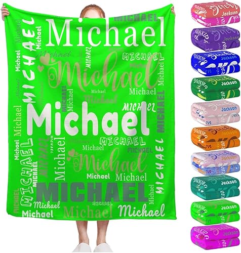 Miniatura 11 de Manta personalizada con nombre para niños, niñas, niños, adultos, hombres y mujeres, mantas personalizadas con nombre, regalos personalizados