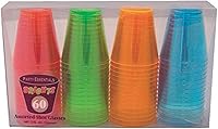Vista 14 de Party Essentials Hard Plastic 2-Ounce Shot/Shooter Glasses, 40-Count, Assorted Neon
