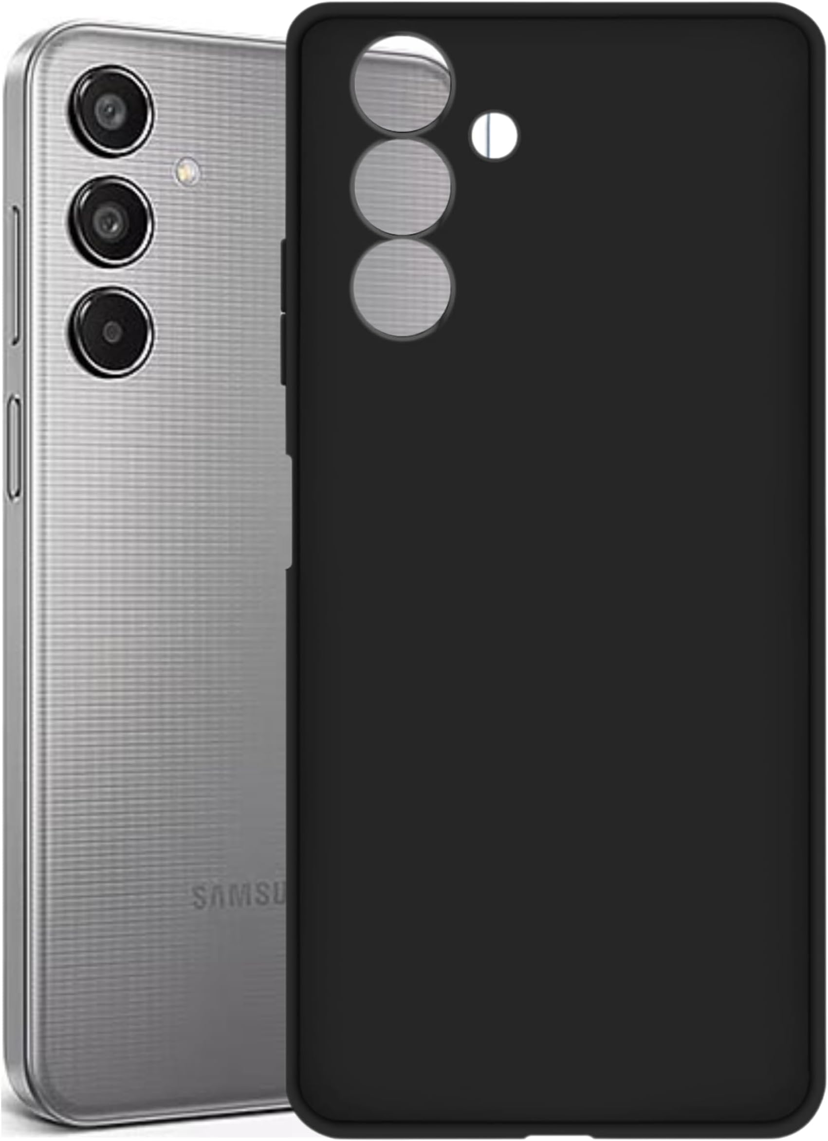 Spazy Case® Samsung Galaxy M35 5G Back Cover | Soft Silicone Slim Back Case Cover for Samsung Galaxy M35 5G - Black