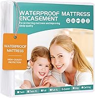 Vista 9 de Protector de colchón individual XL de 39 x 80 pulgadas de profundidad de 9 pulgadas de profundidad. Funda de colchón con somier, impermeable, suave