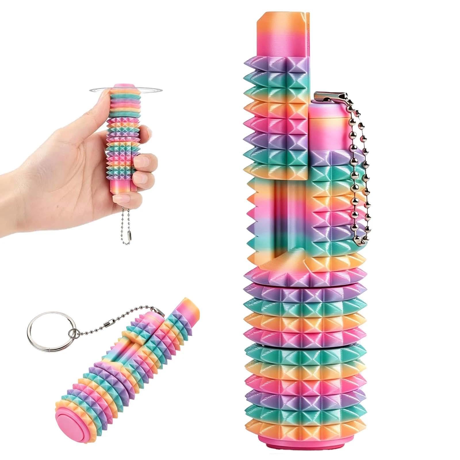 Spiky Fidget Stim Toy, Portable 3D Printed Sensory Toy for Adults