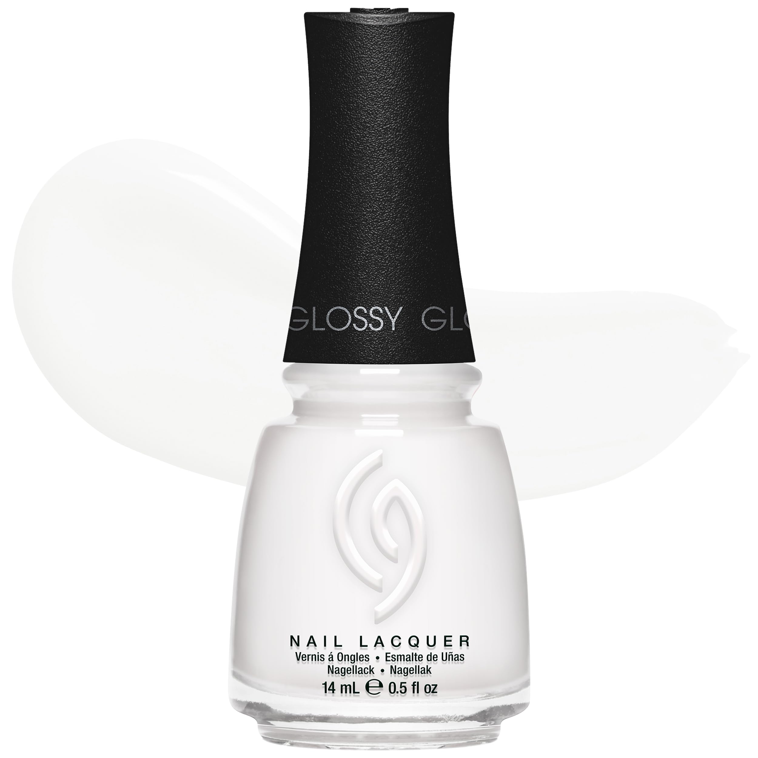 CG Nail Polish White On White Nail Lacquer for Salon-Quality DIY Manicure, Chip-Resistant, High Shine Finish, 0.5 fl oz