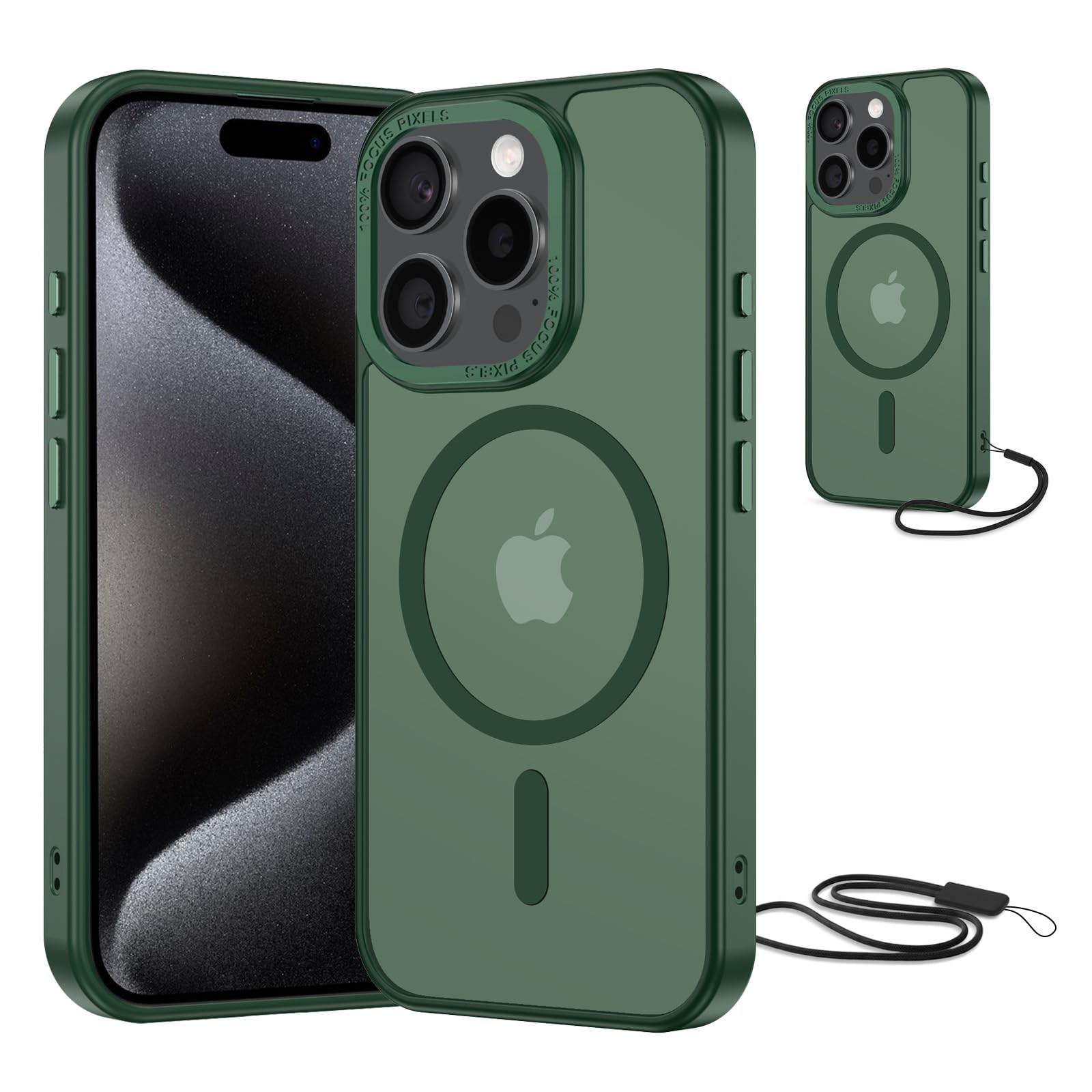 NEW'C Magnetisch Hülle für iPhone Serie kompatibel mit MagSafe Ultimate, stoßfest – starker Magnetismus und militärischer Schutz