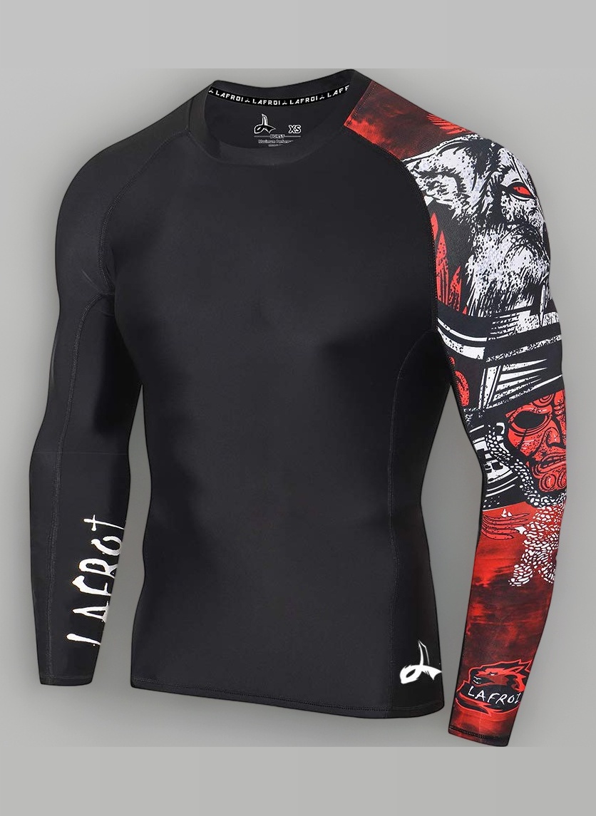 LAFROI Men's Long Sleeve UPF 50+ Baselayer Skins Performance Fit Compression Rash Guard-CLYYB