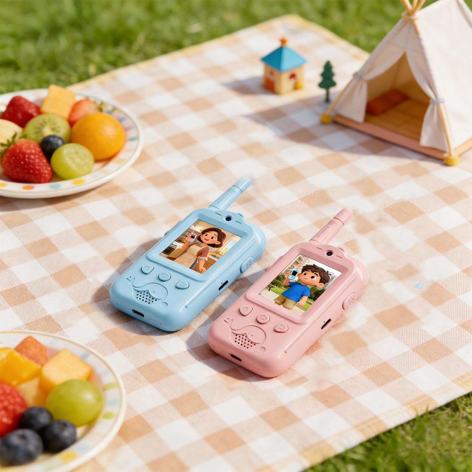 Walkie Talkies Infantiles Con Cámara De Video Herramienta De Comunicación