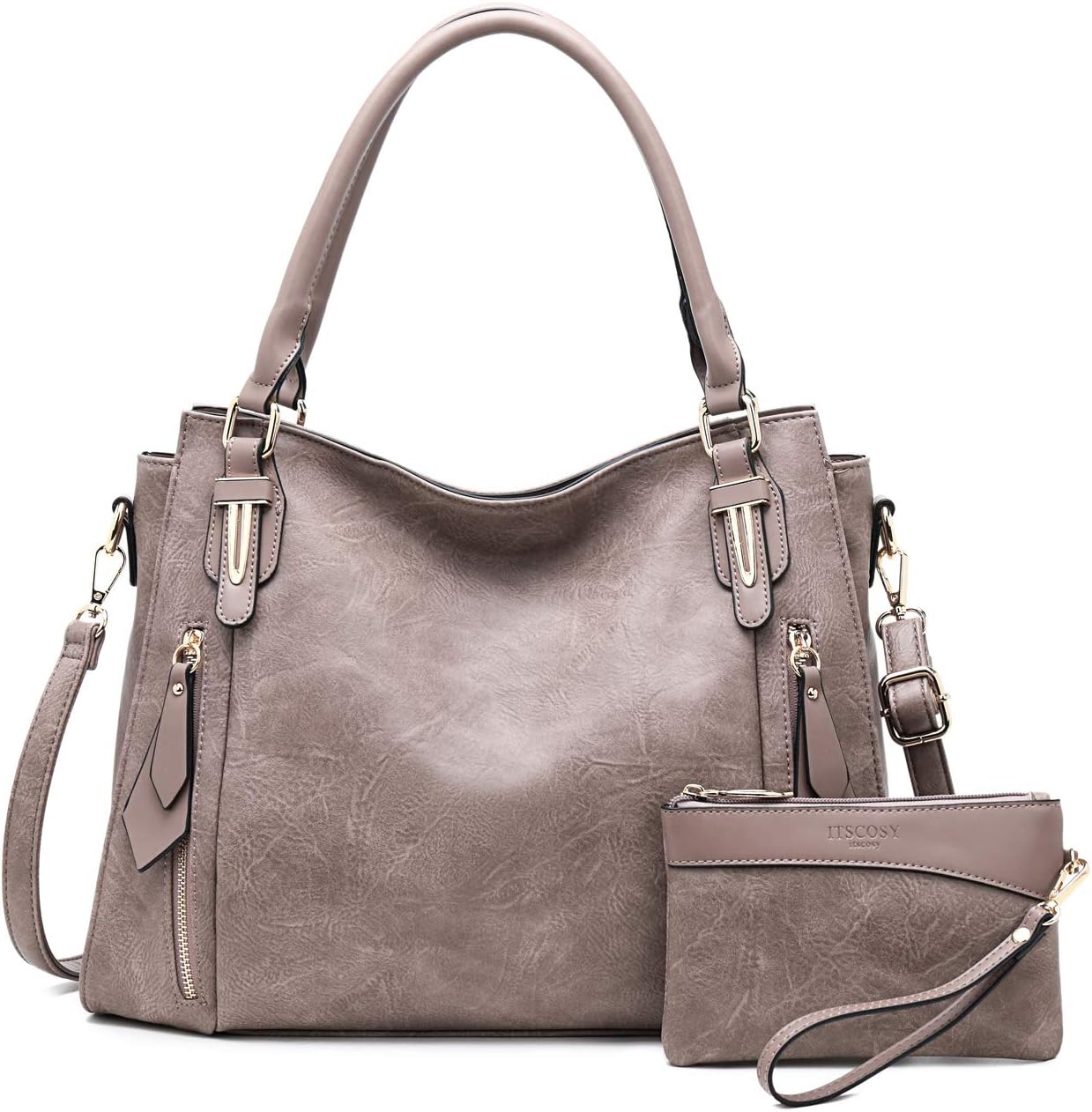 Women Tote Bag Handbags PU Leather Fashion Hobo Shoulder Bags with Adjustable Shoulder Strap