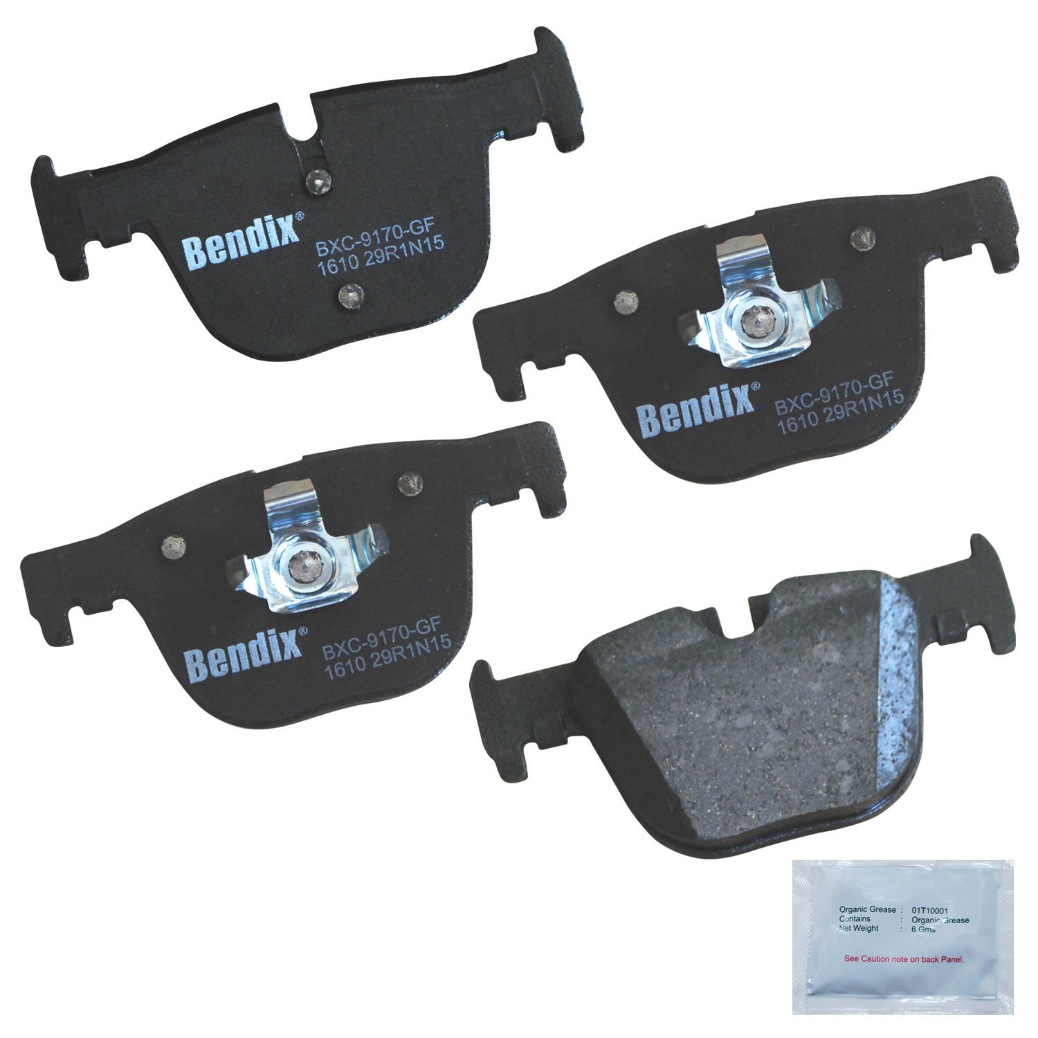 Bendix Priority1 CFC1610 Ceramic Rear Brake Pads for Select Models BMW 328i, 328i xDrive, 330i, 330i 335i, 335i GT 340i, 340i 428i xDrive Gran Coupe,