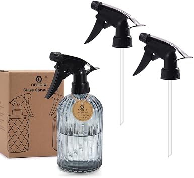OFFIDIX Glass Spray Bottle, Garden Plants Indoor Plant Mister with Adjustable Nozzle Spray Bottle for Cleaning Work Gray,Sprayers Watering Nozzles for Glass Spray Bottle