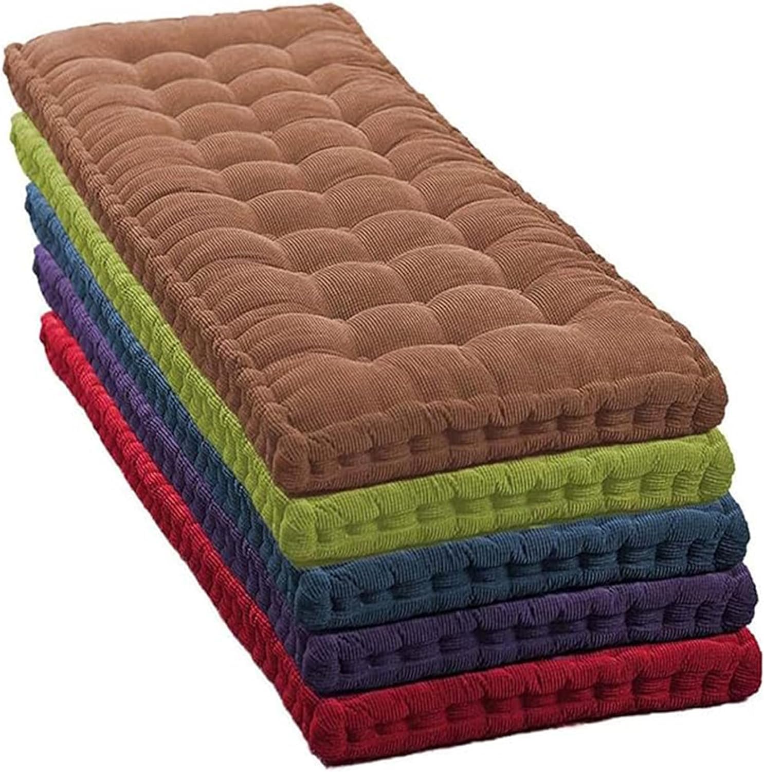 Cuscini per dondolo da esterno, cuscini di ricambio spessi per panche a 2/3/4 posti, lino e velluto di cotone, mobili da giardino, blu (50 x 50 cm)