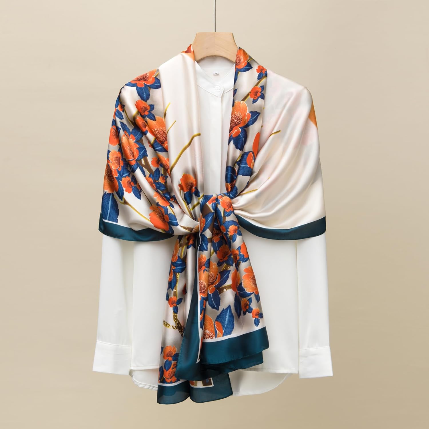 Women's Elegant Long Chiffon Shawl, Silk-Like Formal Wrap Scarf for Evening Gowns - Lightweight & Gift Packed - Image 7