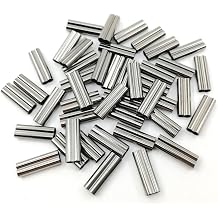 100pcs Fishing Crimp Sleeves Double Barrel Crimp Sleeves Brass Copper Crimping Sleeve Tubes Fishing Line Connector Fishing Wire Leader Rigging Tackle