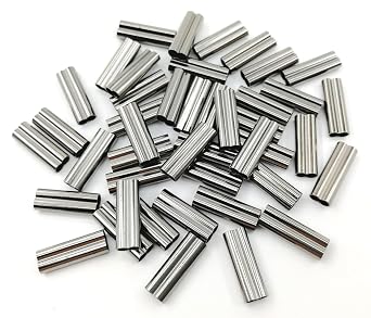 Brass Copper Fishing Leader Rigging Connector Double Barrel Crimp Sleeves 2.2 mm Pack of 100