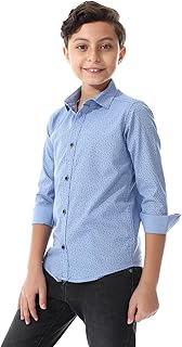 تيشرت بنقشة مربعات وأكمام طويلة بتصميم عصري للأولاد من أندورا