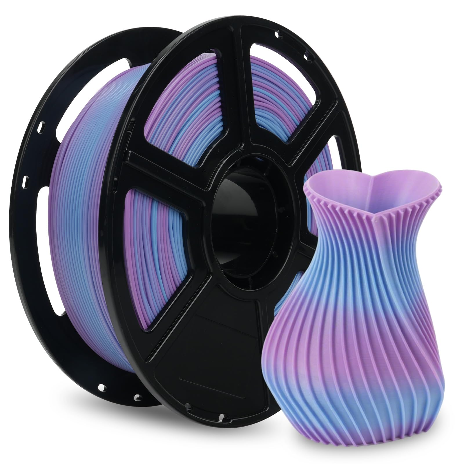 FLASHFORGE Filamento PLA ad alta velocità 1,75 mm, 500 mm/s di stampa ad alta velocità, filamento rapido per la stampa veloce (sfumatura blu viola e blu fluttuante)