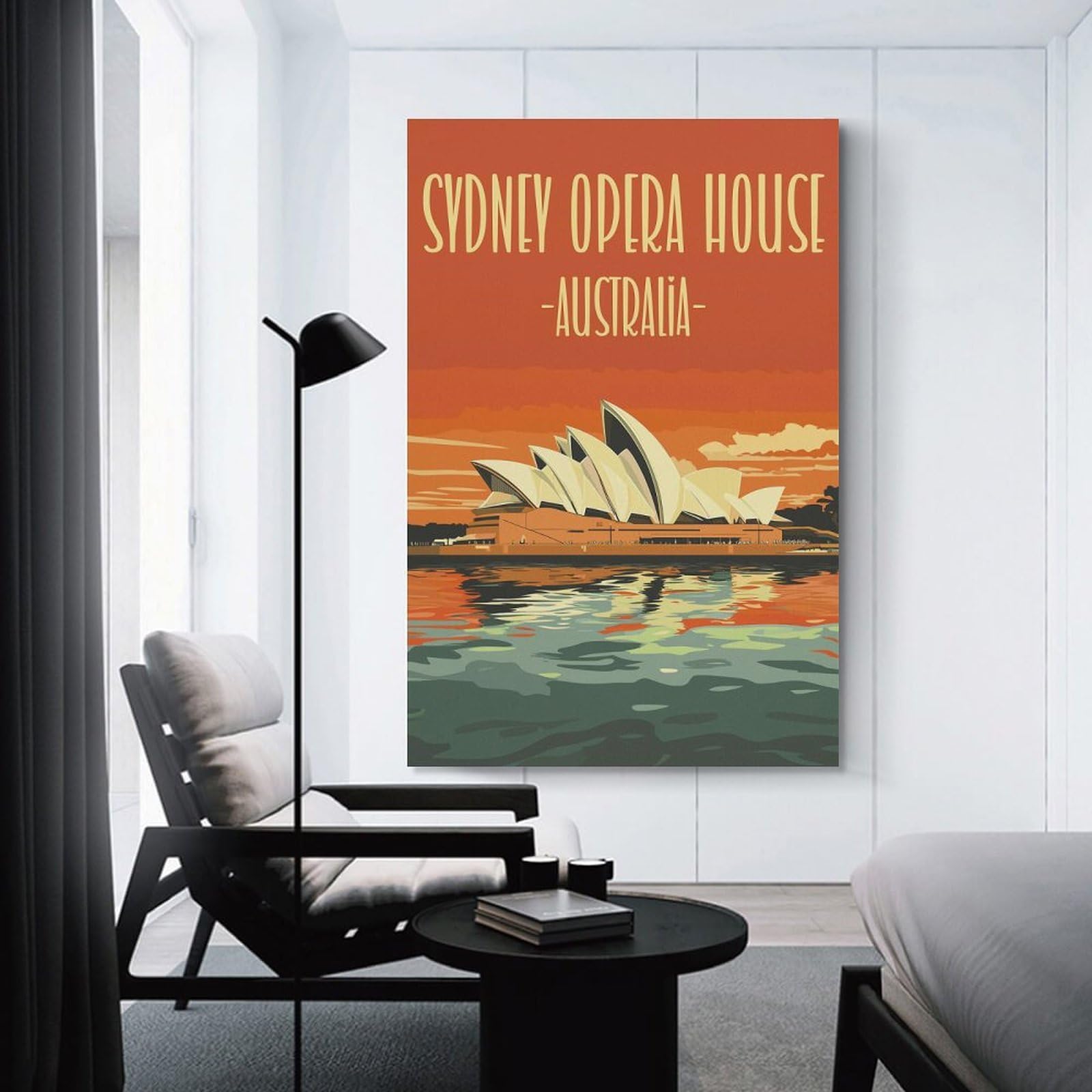 Junmoney Original Sydney Opera House Poster Decorative Wall Artwork, 24x36inch(60x90cm), for Study, Office Or Focused Interiors, A Smart Decor Choice for Study Walls