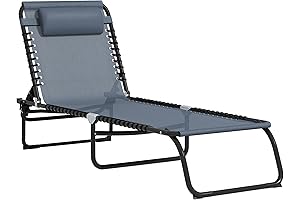 Outsunny Folding Chaise Lounge Pool Chair: Sunbathe in Style with Comfort and Convenience