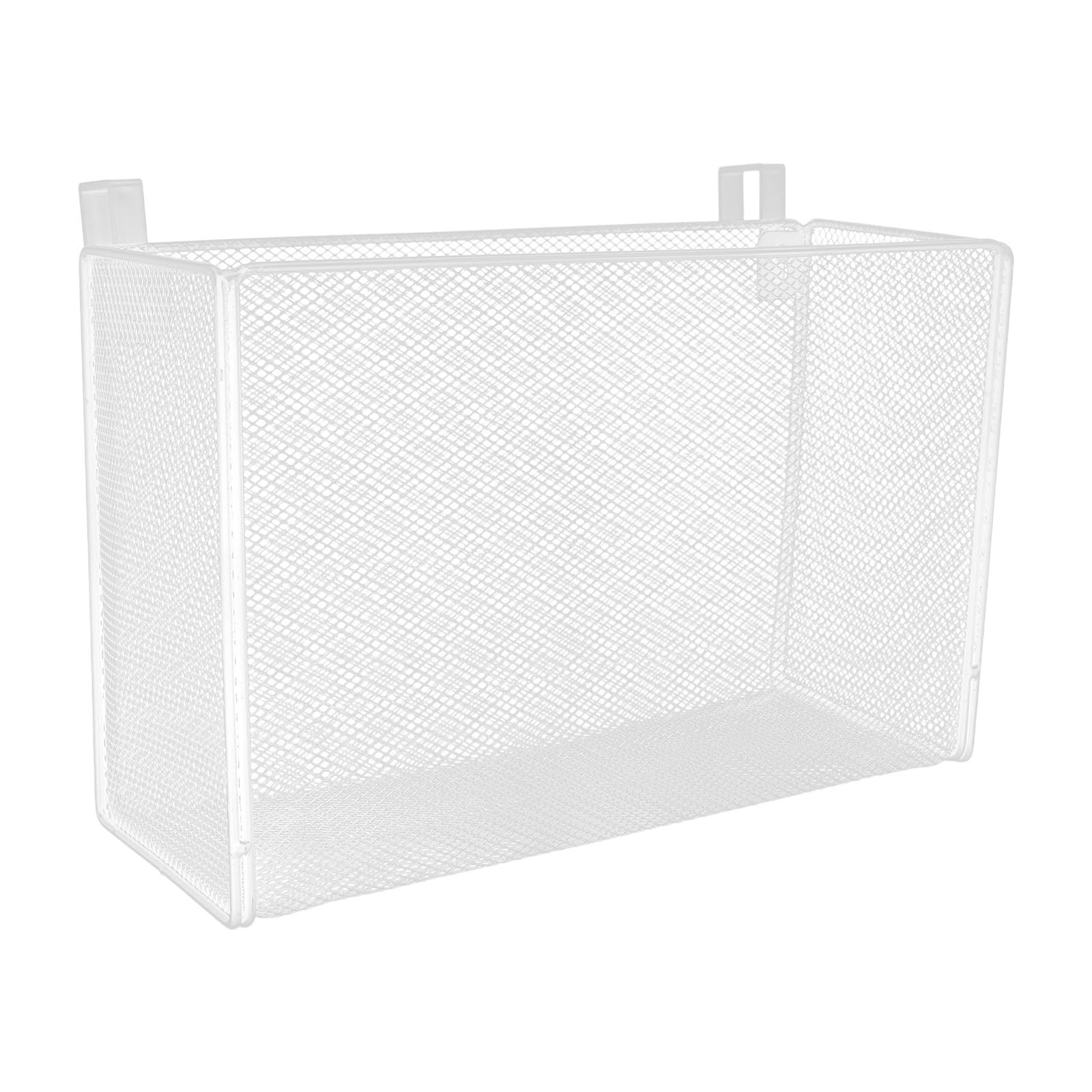 Étagère murale de bureau en métal blanc Gadpiparty avec crochets et rangement ajustable