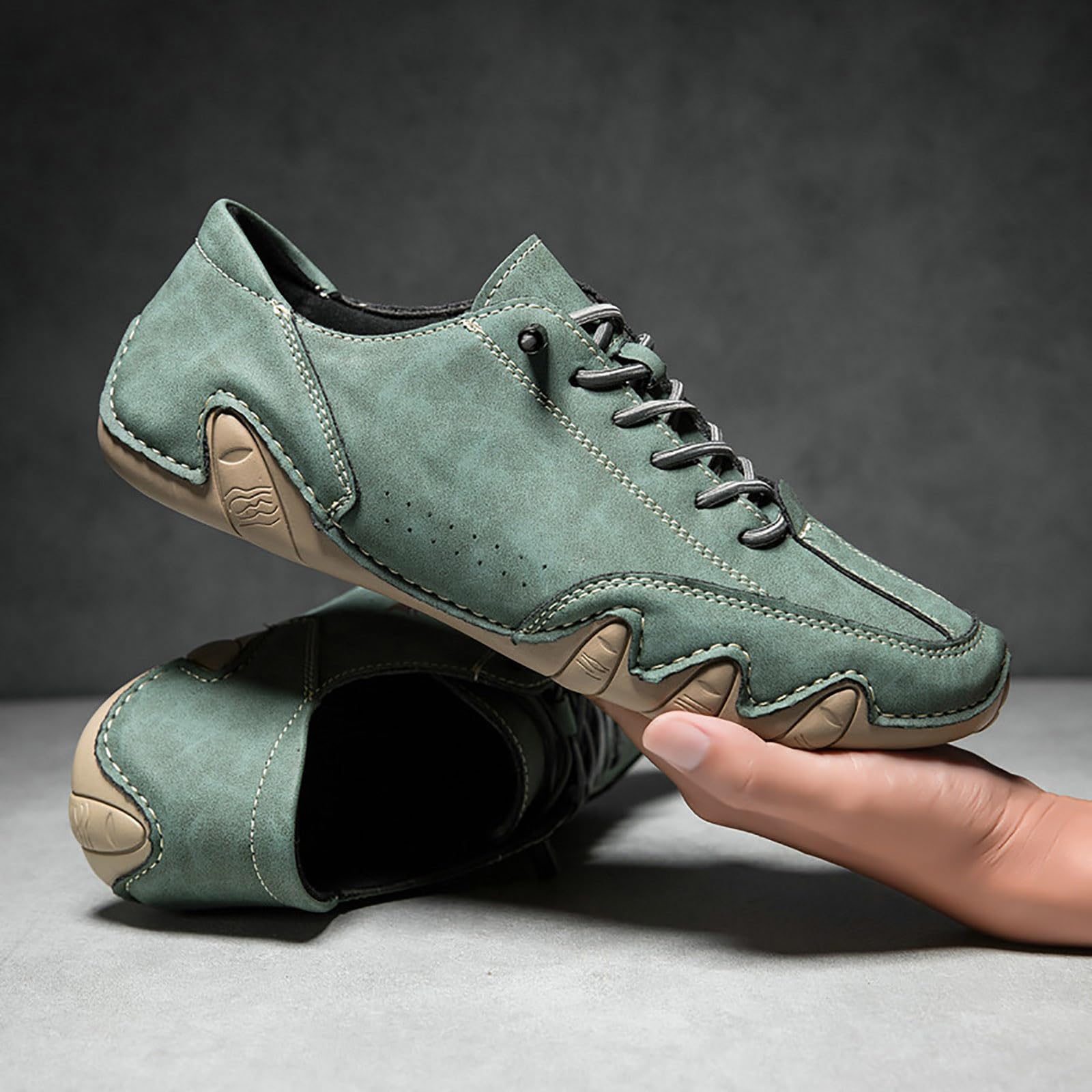 Urbano Deck Chaussure Homme : Boots Homme Hautes Printemps-Été, Anti-Dérapantes et Respirantes Chaussures de marche pieds nus faites à la main, légères et décontractées pour la randonnée, le travail