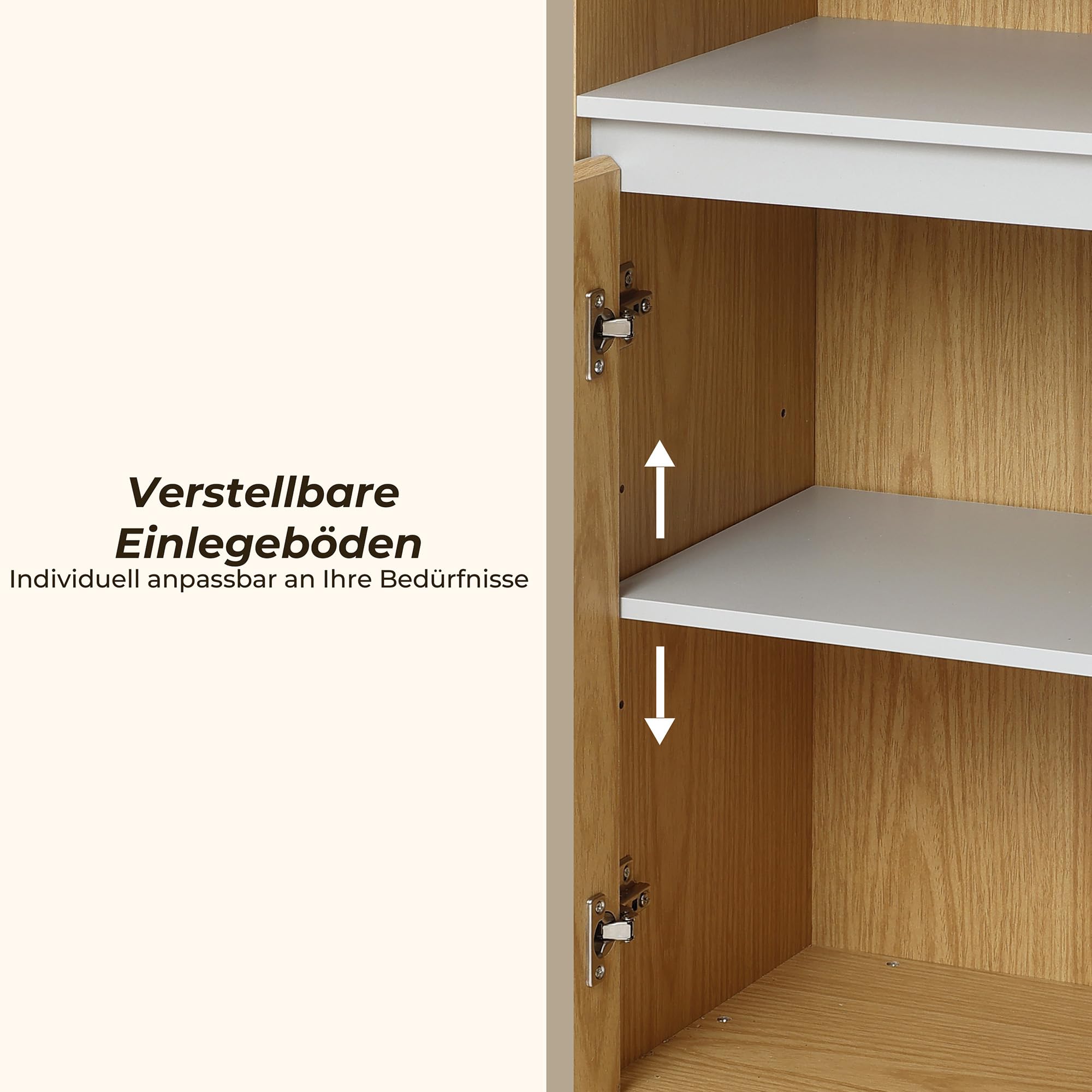 Hometopia Badezimmerschrank 85cm schmal, Badregal mit Tür | verstellbare Regalböden, Eichenoptik, freistehend, Holz, vielseitig für Bad, Wohnzimmer & Flur, 30x40x85 cm, pflegeleicht
