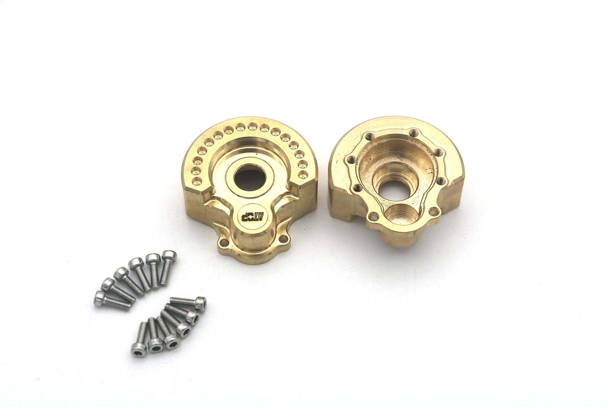 ATOPRC Brass Heavy Weight Outer Portal Drive Housing 93g for Traxxas trx4/trx6 1:10 x2pcs (Gold)
