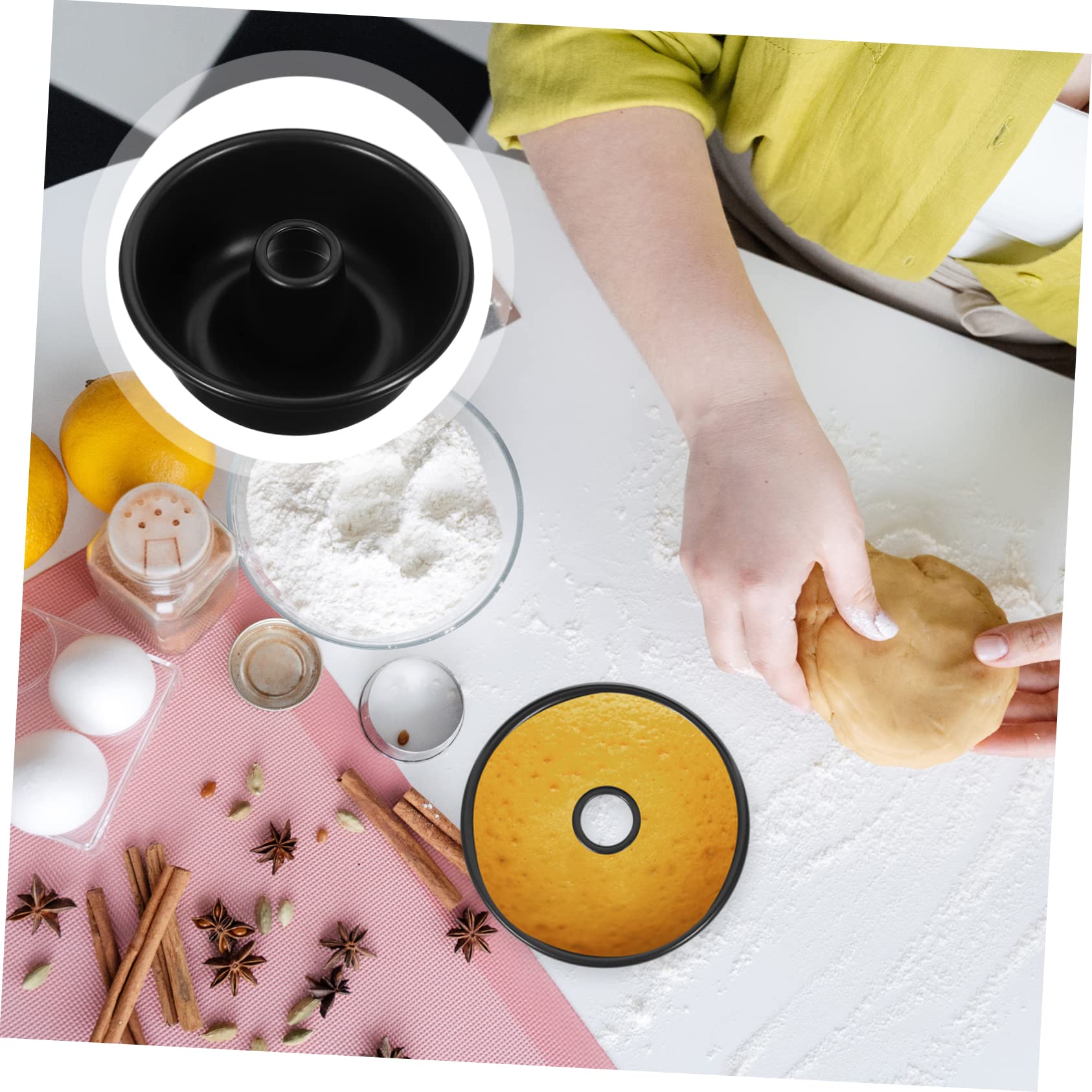 DECHOUS 4piezas Molde De Hornear Antiadherente para Pasteles y Muffins Herramienta De Repostería Molde para Donuts y Galletas Accesorio De Cocina De Uso Versátil
