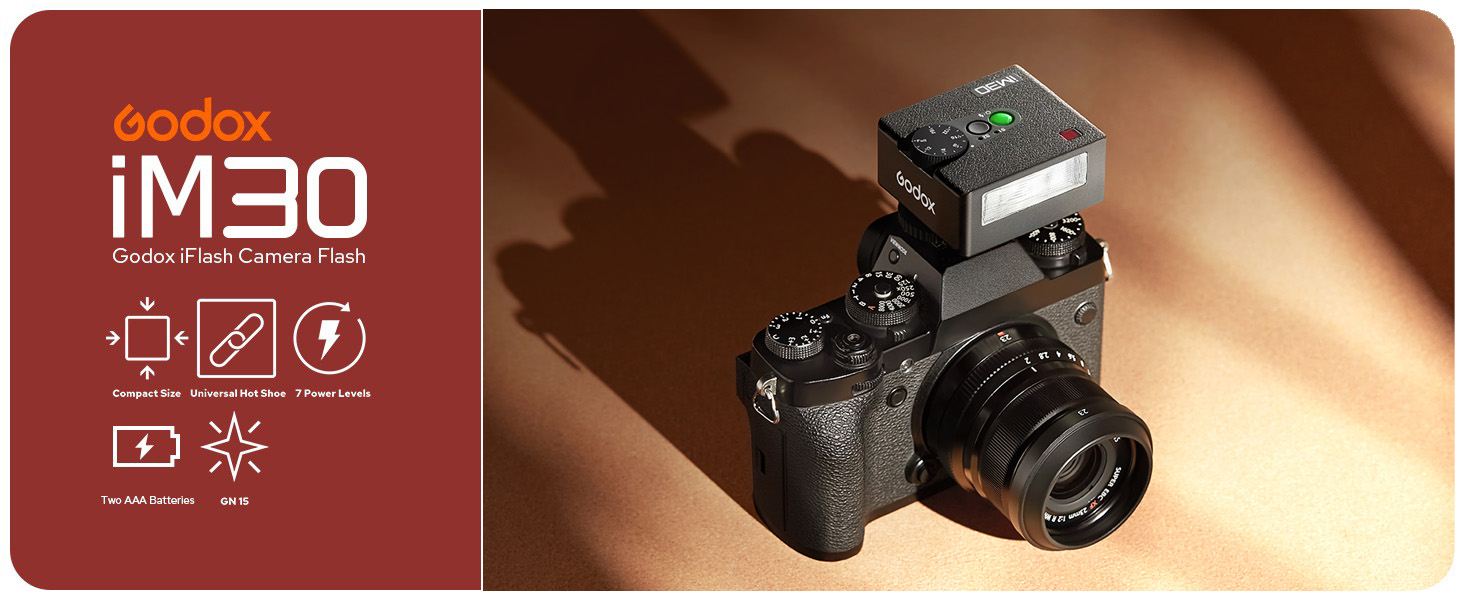 Flash Godox IM30 Per Fotocamera - Mini E Leggero - GN15 - 7 Livelli Potenza - Per Hotshoe Singolo - Foto 13