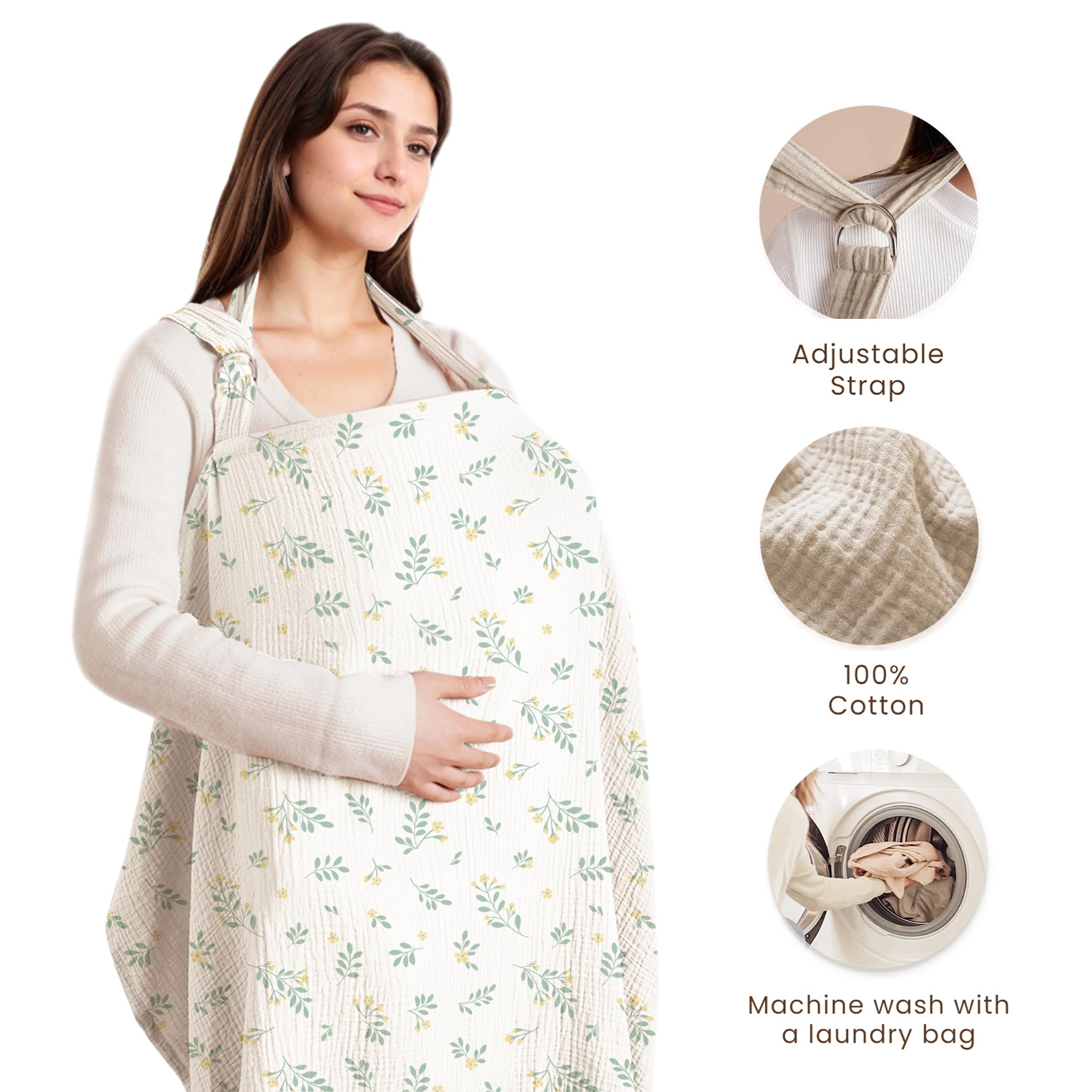 2 Pack Baby Nursing Cover With Wire Hoop Full Privacy