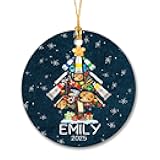 Cenluxy Artist Ornament, Personalized Custom Drawing Ornament Gift for Painting, Arts and Crafts, Art Teacher Christmas Tree Decoration, Xmas Keepsake Gift for Artist