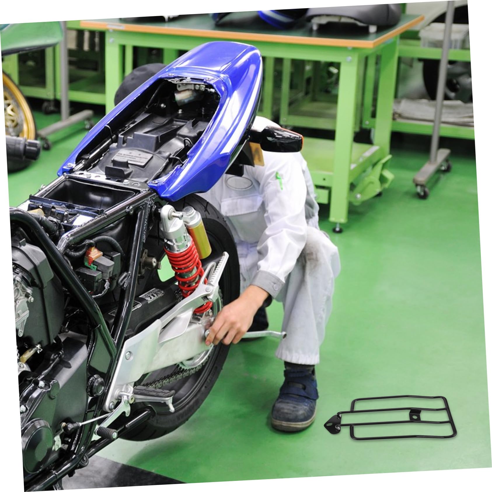 Cabilock Marco De Trasera Modificado De Soporte Trasero para Moto Estante De Equipaje para Motocicleta Rejilla Trasera Portaequipajes para Moto Asiento Trasero Planchar Negro