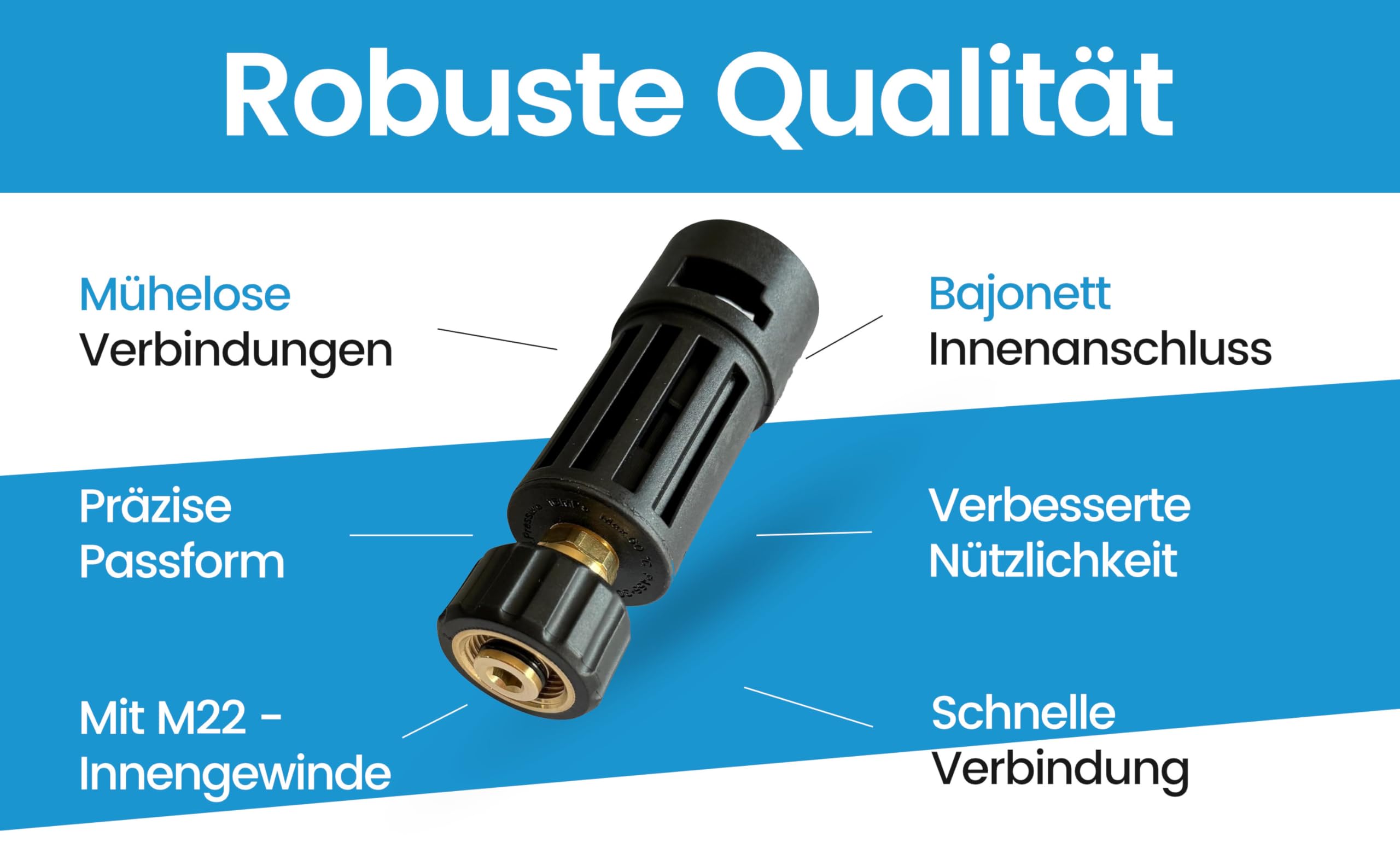 M&M Smartek Adattatore B baionetta per Kärcher Hobby accessori su macchine professionali come Kärcher con M22 IG