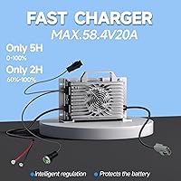 Vista 3 de Batería de litio para carrito de golf de 48V 105Ah con cargador de 48V 20A, BMS inteligente integrado de 200A, MAX 10.24 kW y más de 4000 ciclos