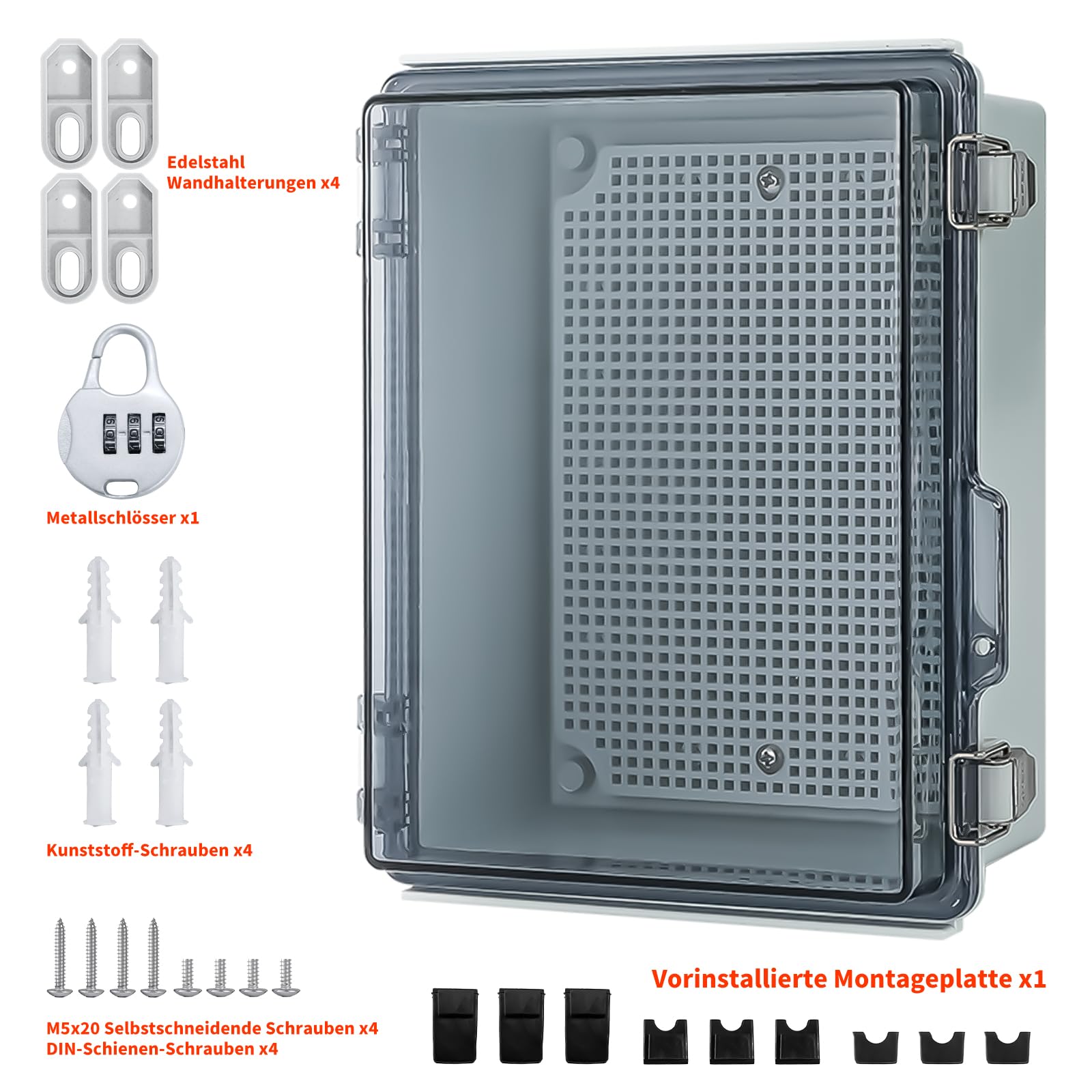 Boîte de jonction étanche IP65 | Coffret Electrique Etanche Exterieur | ABS transparente boîte de distribution saillie de câble pour protéger la multiprise