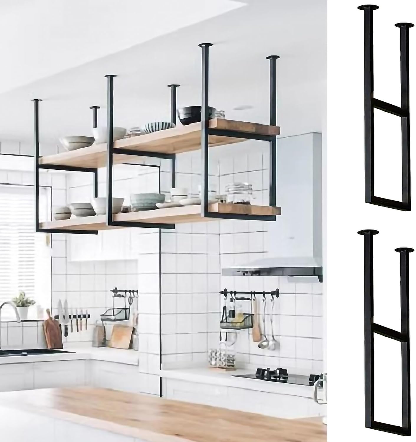 Amazon.com: GONCBKVN Square Tube Shelf Bracket (No Plank), 11.8in x 31