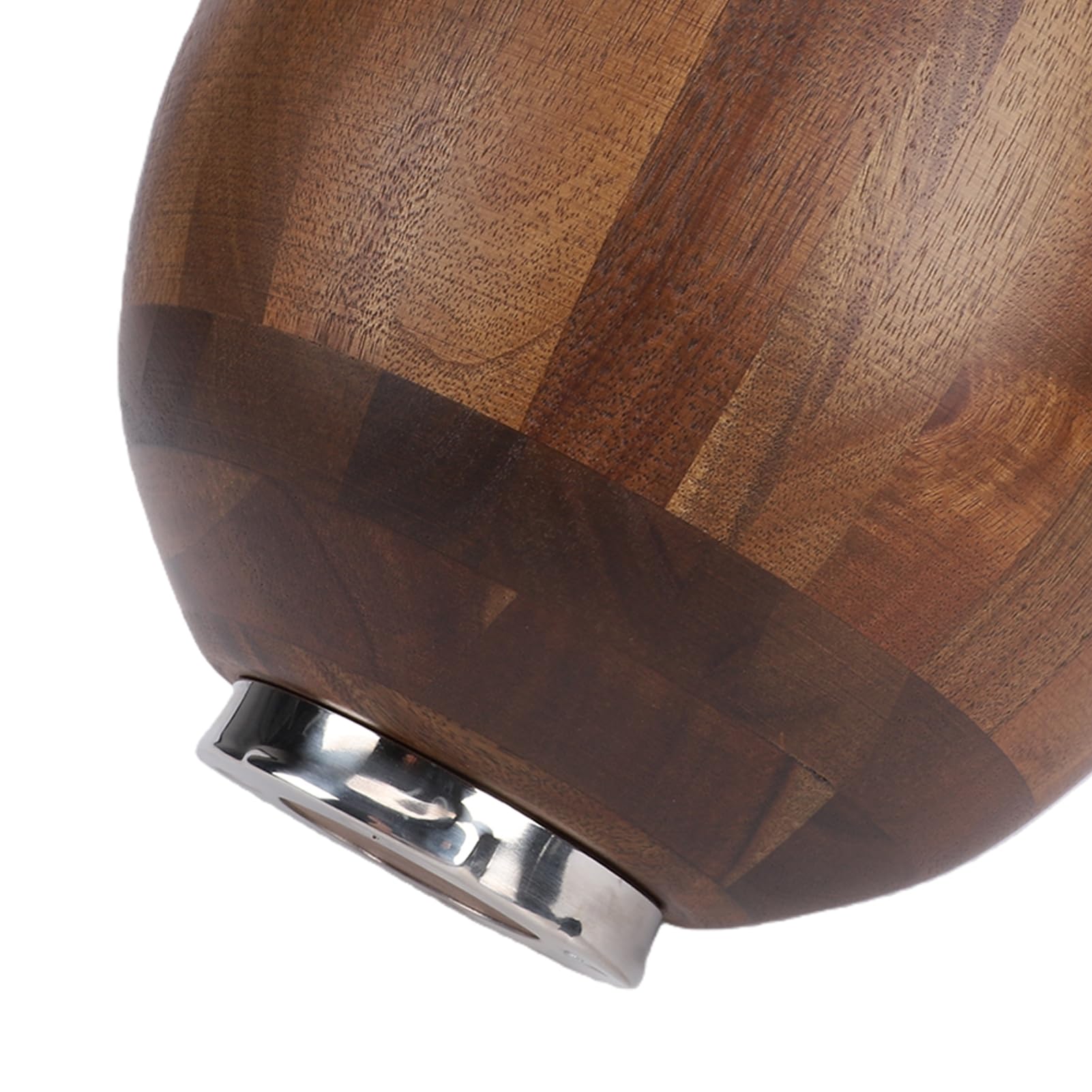 Haofy Ensaladera de Madera Maciza Hecha a Mano con Base de Acero Inoxidable, para Cocina, Masa, Ensalada, Preparación de Frutas