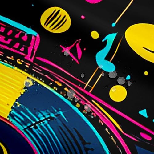 Miniatura 4 de Erosebridal Cortina de ducha retro de los años 80 y 90, juego de cortina de ducha para niños y adolescentes, cortina de baño de música hip pop,