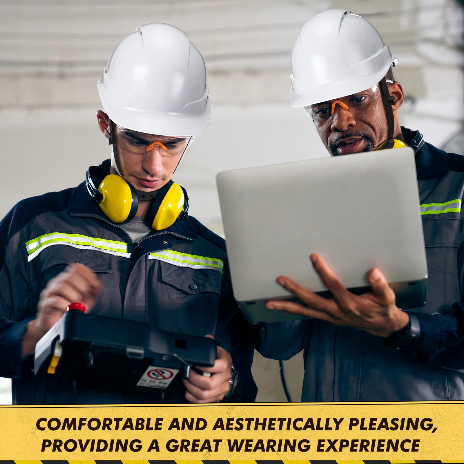 10 cascos duros con suspensión estilo gorra estilo gorra de 6 puntos con trinquete ventilado, construcción blanca, casco duro a granel con correas de corona autoajustables para seguridad